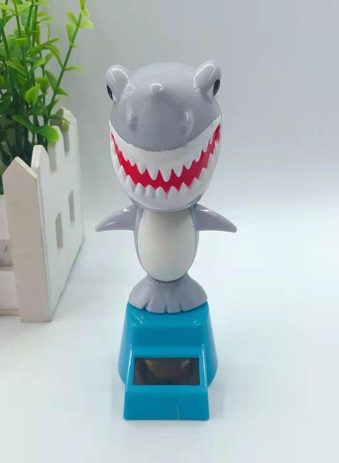Zhuluck Gray Shark Solar Dancing Solar Powered Dancing in Colorful Shape Flip Flap Animated Bobblehead Dancer Window Sun Catcher Car Dashboard Decor Solar Power Kits - Image 2